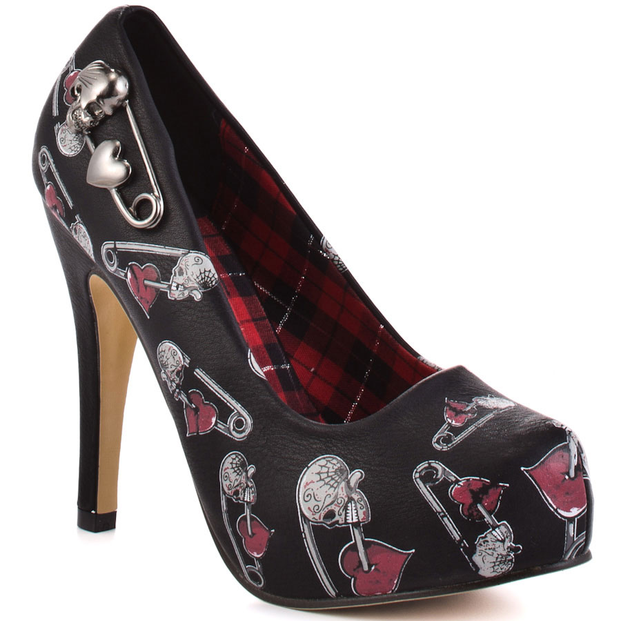 Sexy Shoes Iron Fist Women's Shot Through The Heart Platform Pump