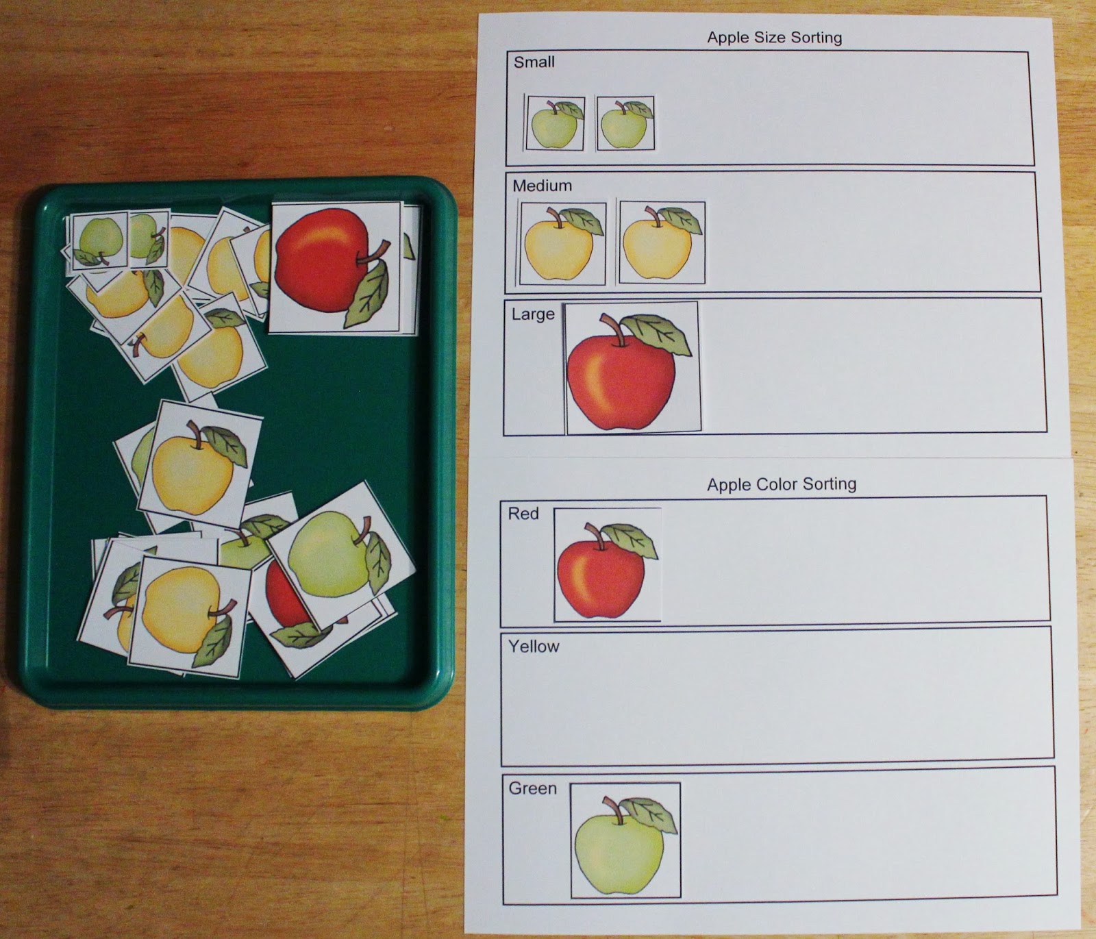 Apple Size and Color Sorting