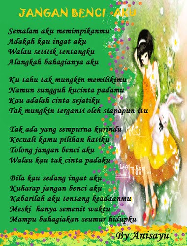 PUISI CINTA BY ANISAYU: Jangan Benci Aku