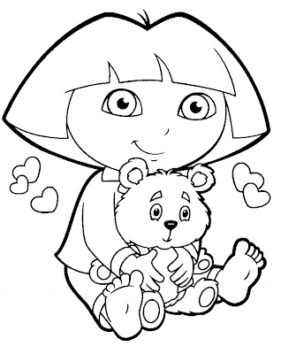 Free Dora Explorer Coloring Pages