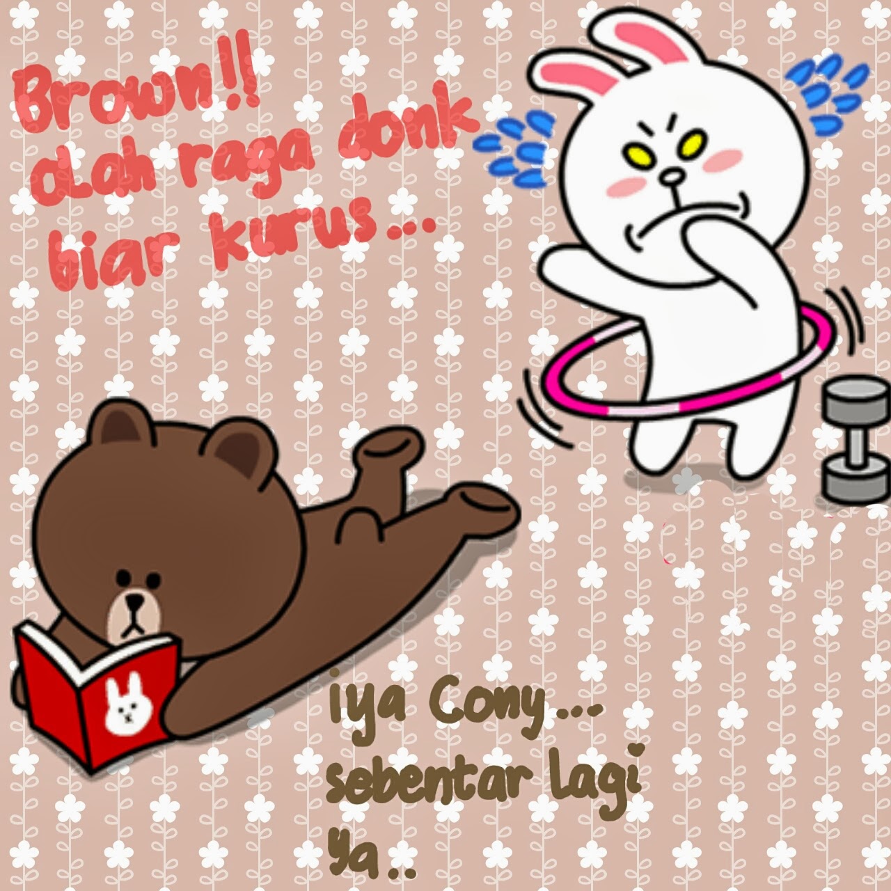 Display Picture DP Bbm Line Lucu Brown And Cony