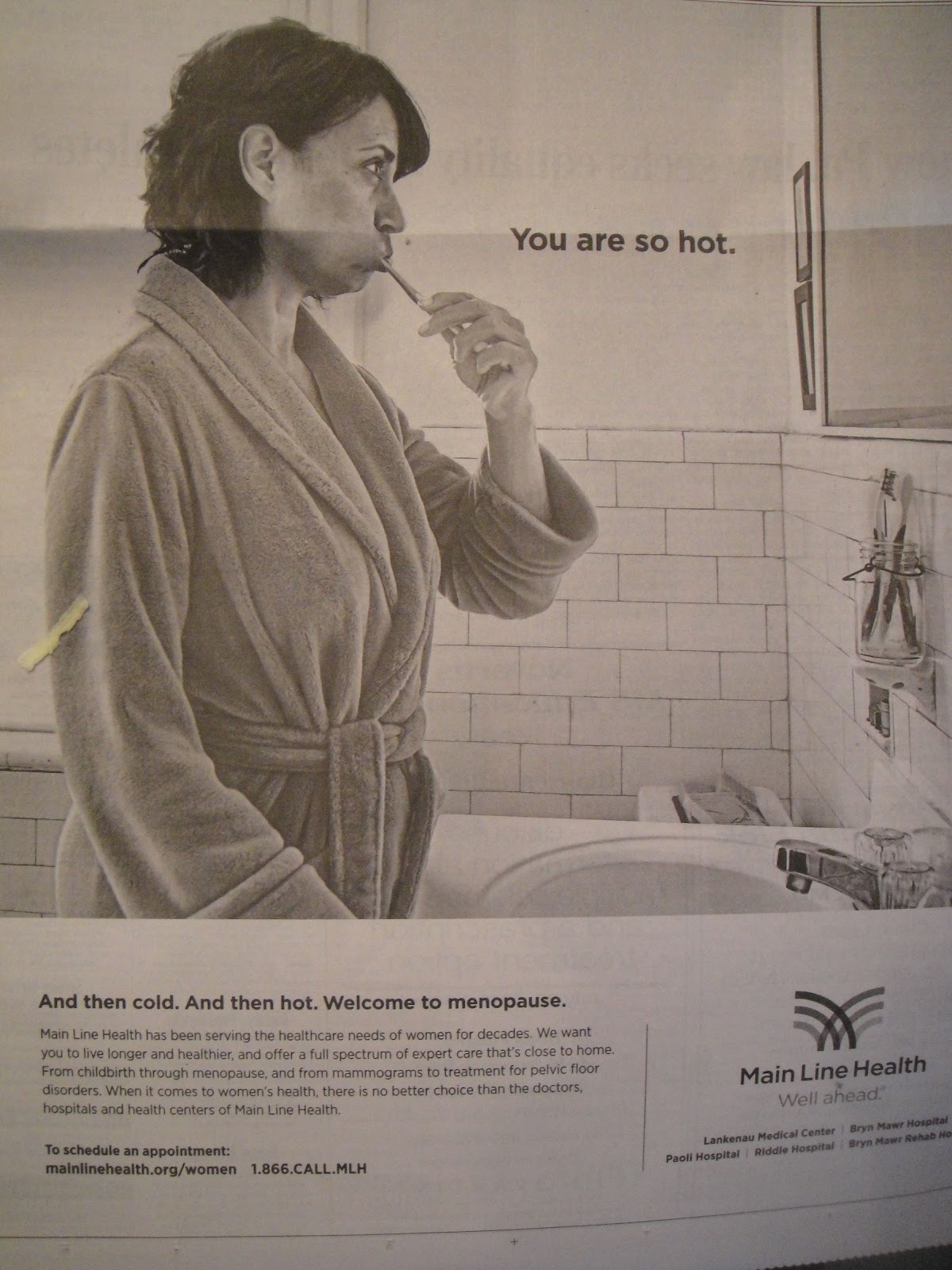 Wordy, Not Nerdy Main Line Health Menopause Ad