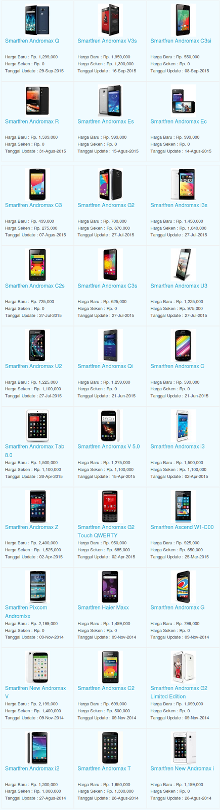 Daftar Terbaru Harga Hp Smartfren Oktober 2015 Daftar Terbaru Harga Hp Smartfren Oktober 2015