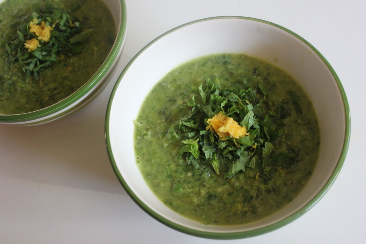 Green Gourmet Giraffe NCR Spring onion soup