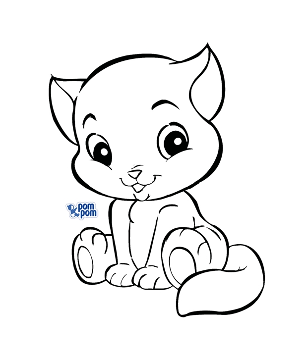 Colorir e Pintar Desenhos de gatos para colorir e pintar