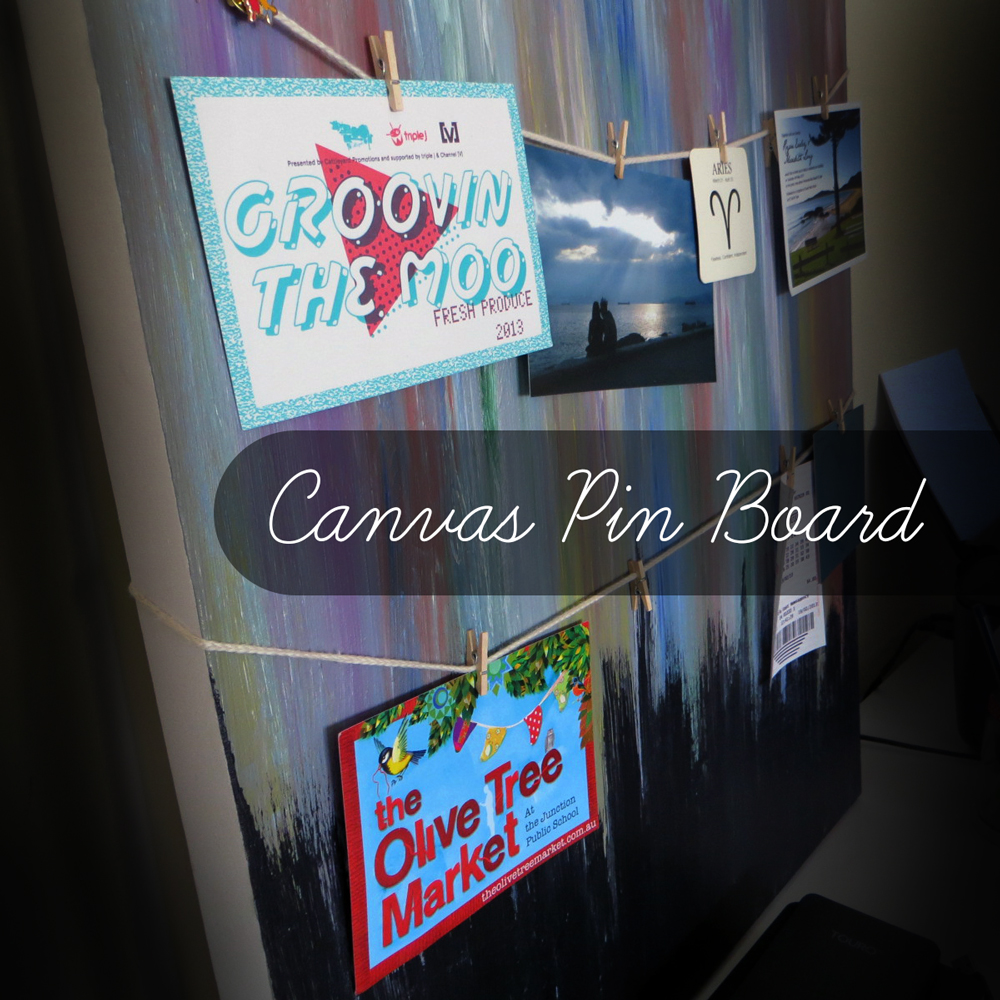 DIY Canvas 'Pin' Board