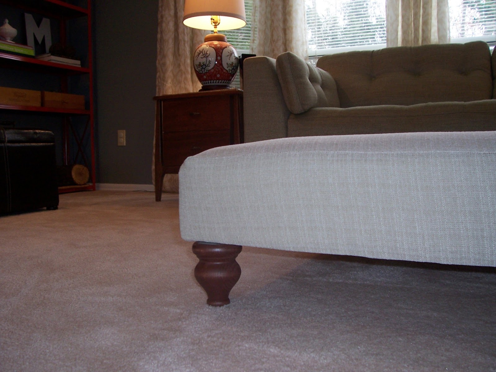 the Cre8tive Outlet giant ottoman for the family room