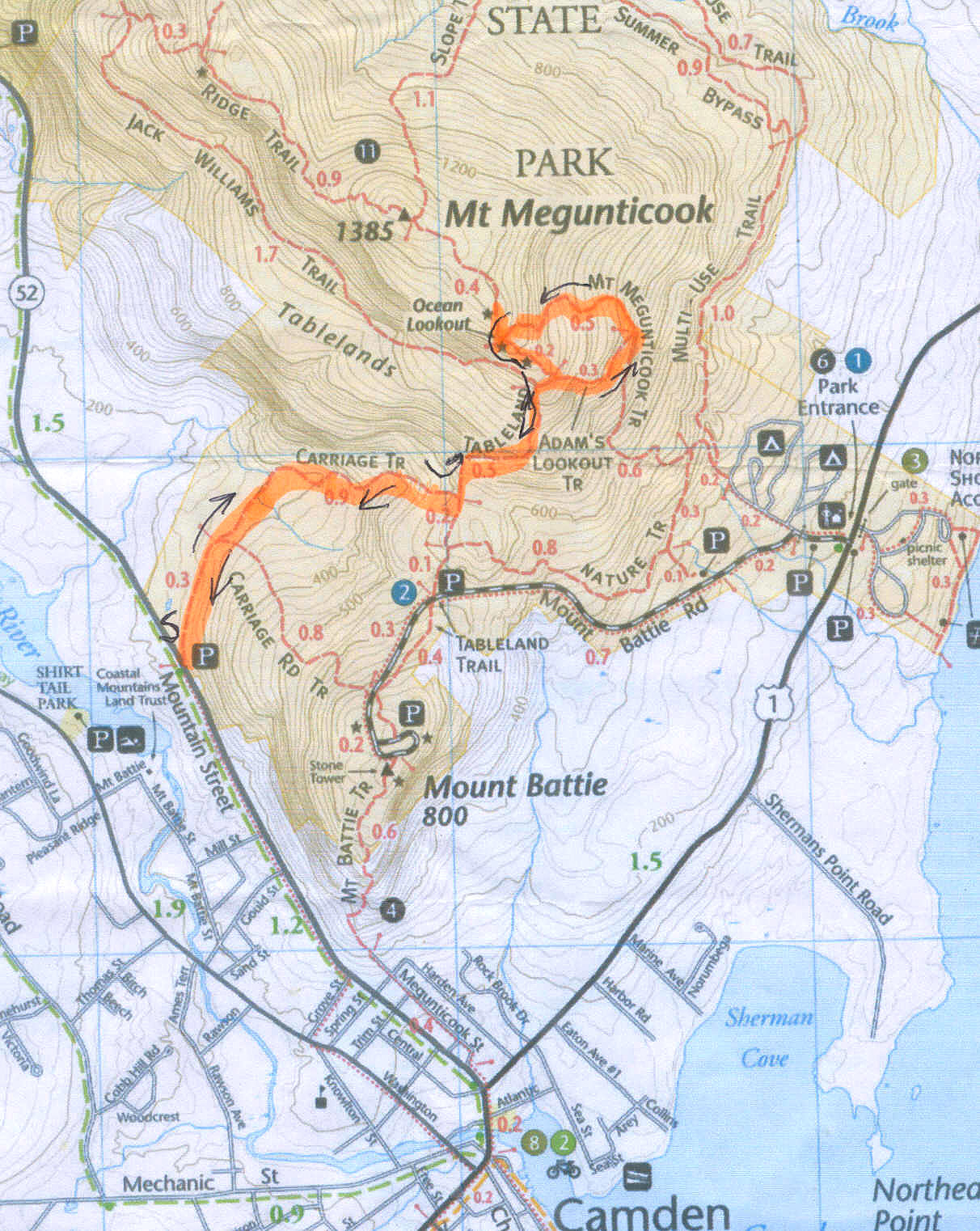 Hiking in Maine with Kelley 6/3/11 Camden Hills State Park