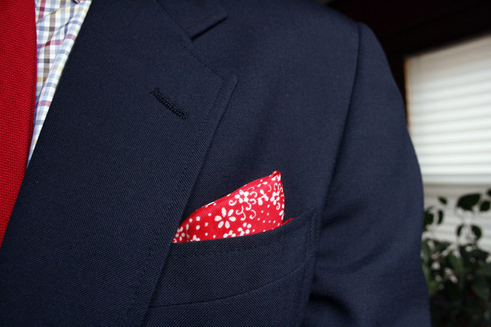 pocket square close up