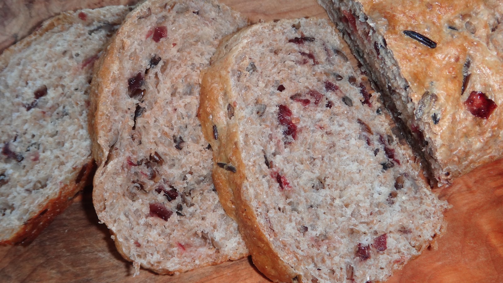 Cranberry Wild Rice Wheat Bread