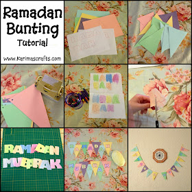 Ramadan Bunting Decorations tutorial Muslim Islamic Craft