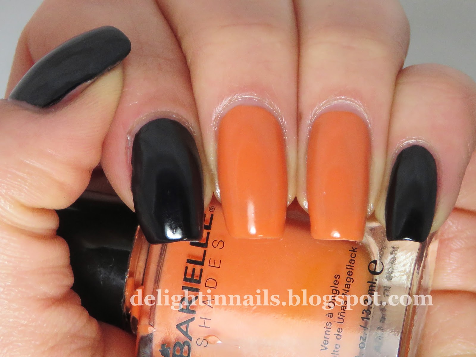 18+ Black And Orange Halloween Nails Photos