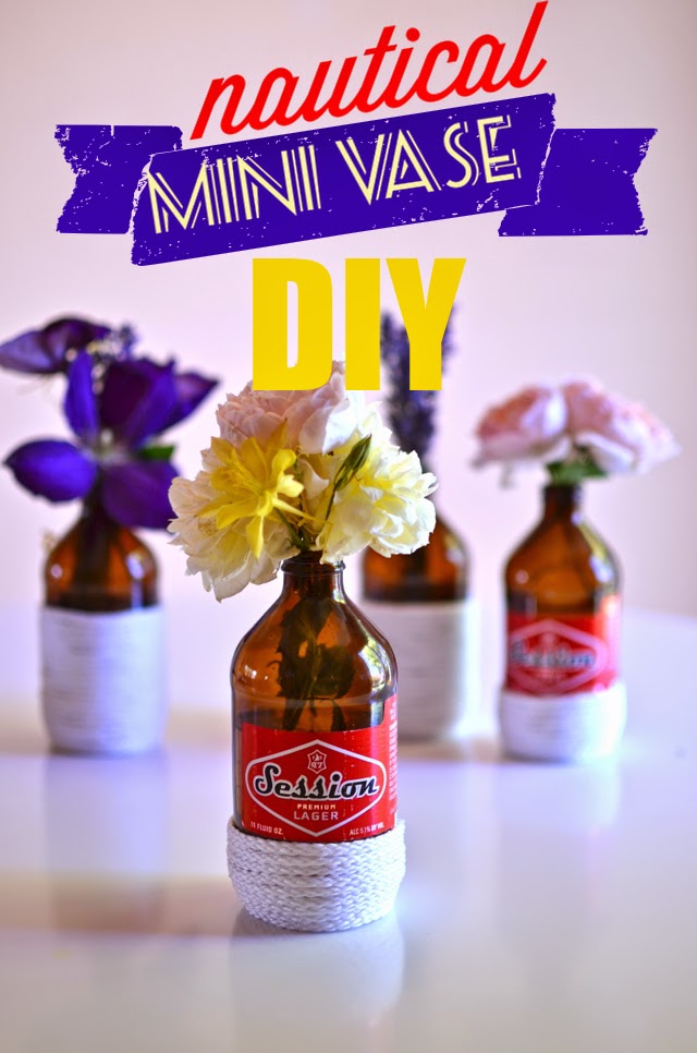 The Braided Bandit Nautical Mini Vases DIY