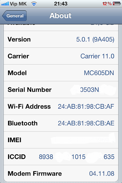 Unlocked iOS 5.0.1 baseband 4.11.08 Unlocked iPhone 4 baseband 4.11.08