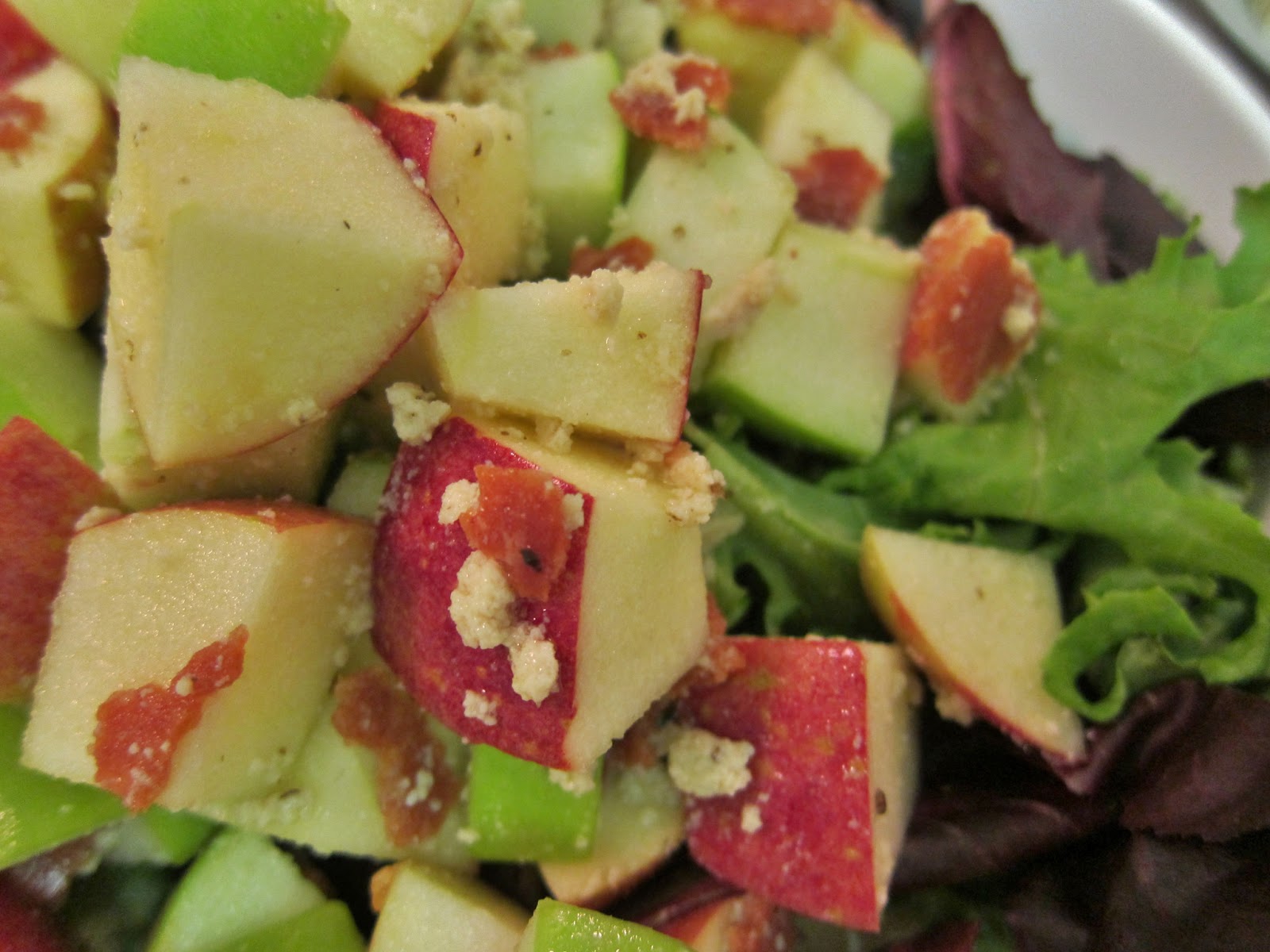 The Vegan Chronicle Mixed Apple Salad over Greens