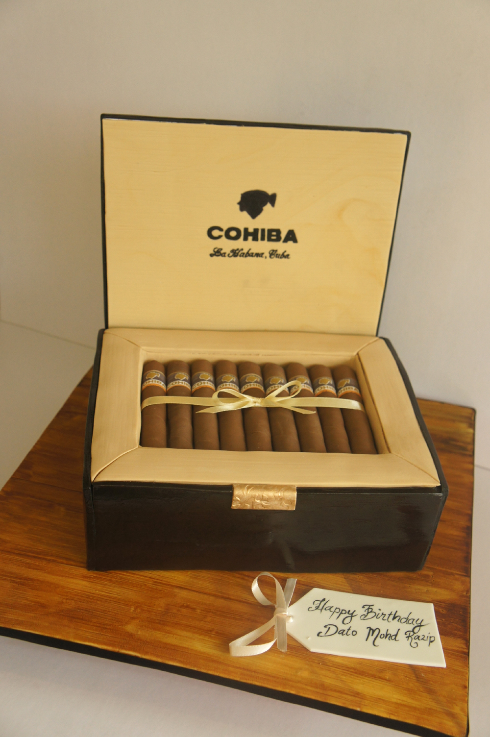 Miss Shortcakes Cohiba Cigar Box Cake