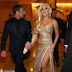 Lady Gaga opts for jewel-encrusted bustier dress as she arrives at Golden Globes party with boyfriend Taylor Kinney