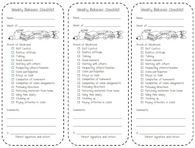 behavior checklist