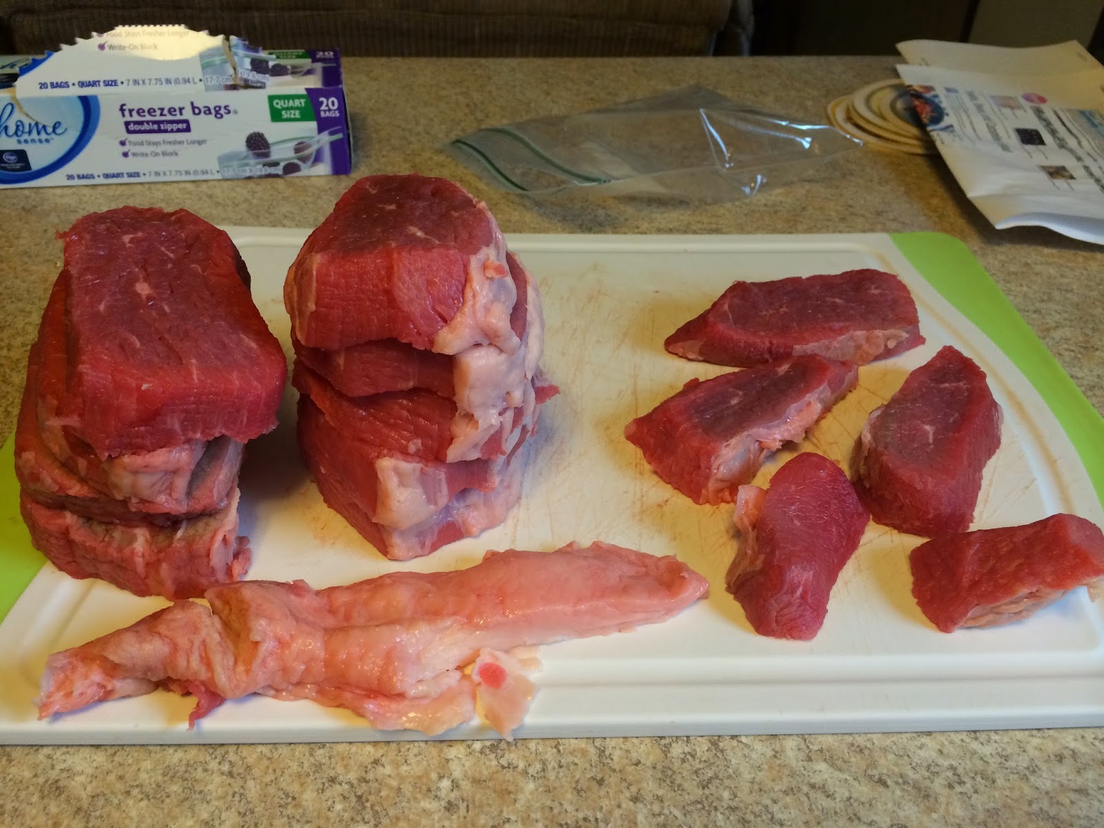 Shopping For Meat On A Budget A large piece of meat can be broken into smaller steaks
