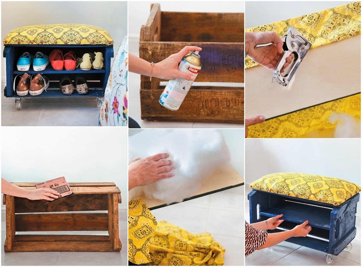 diy projects storage diy shoe storage bench using a fruit crate diy craft diy projects storage diy shoe storage bench using a fruit crate diy craft