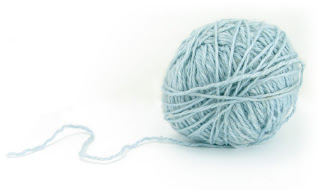 Ball of blue wool