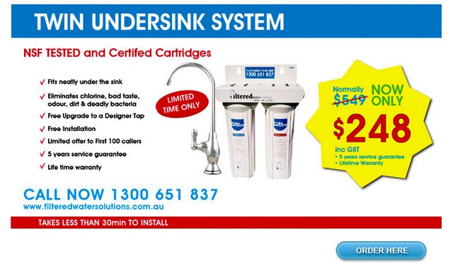 Wide Range of Water Filtration Systems from FilteredWaterSolutions.com.au