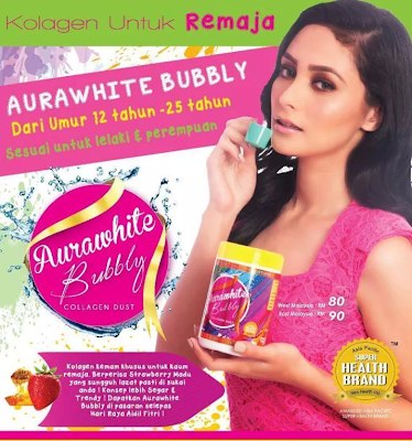 AURAWHITE BUBBLY (untuk remaja seawal 12 tahun) , aurawhite untuk remaja, aurawhite bubly , aurawhite murah, original, murah, kolagen untuk remaja, kulit sihat dan cantik, putih gebu, Ayda Jebat .