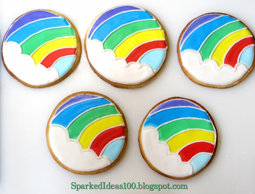 Sparked Ideas Rainbow Cookies!