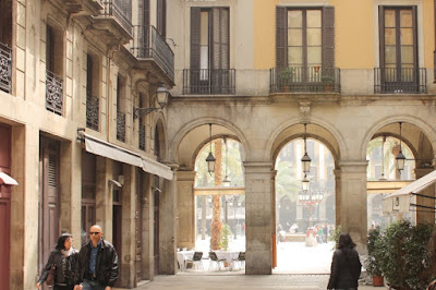 La Plaça Reial inside the Barcelona Gothic Quarter La Plaça Reial inside the Barcelona Gothic Quarter