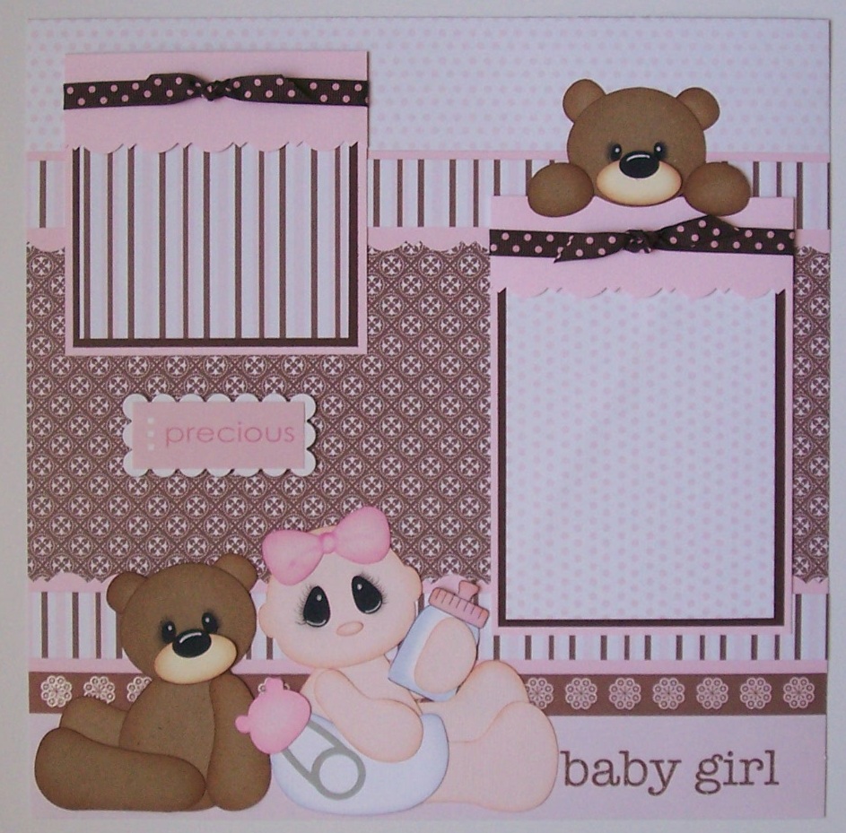 BLJ Graves Studio Baby Girl Scrapbook Page