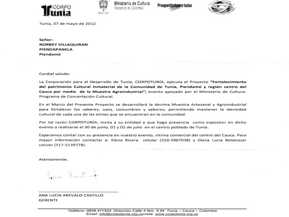 carta de invitaciones