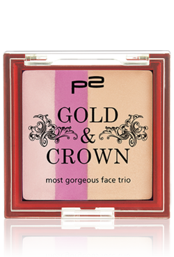 p2, gold & crown, queen for a day lip palette, glamour sparkles palette, most gorgeous face trio, neo baroque mono eye shadow, pomp+glimmer mascara top coat, most-wanted eyebrow gel, rich+royal nail polish, glaring glitter top coat, fabulous beautiful fake lashes, impressive gel lipliner