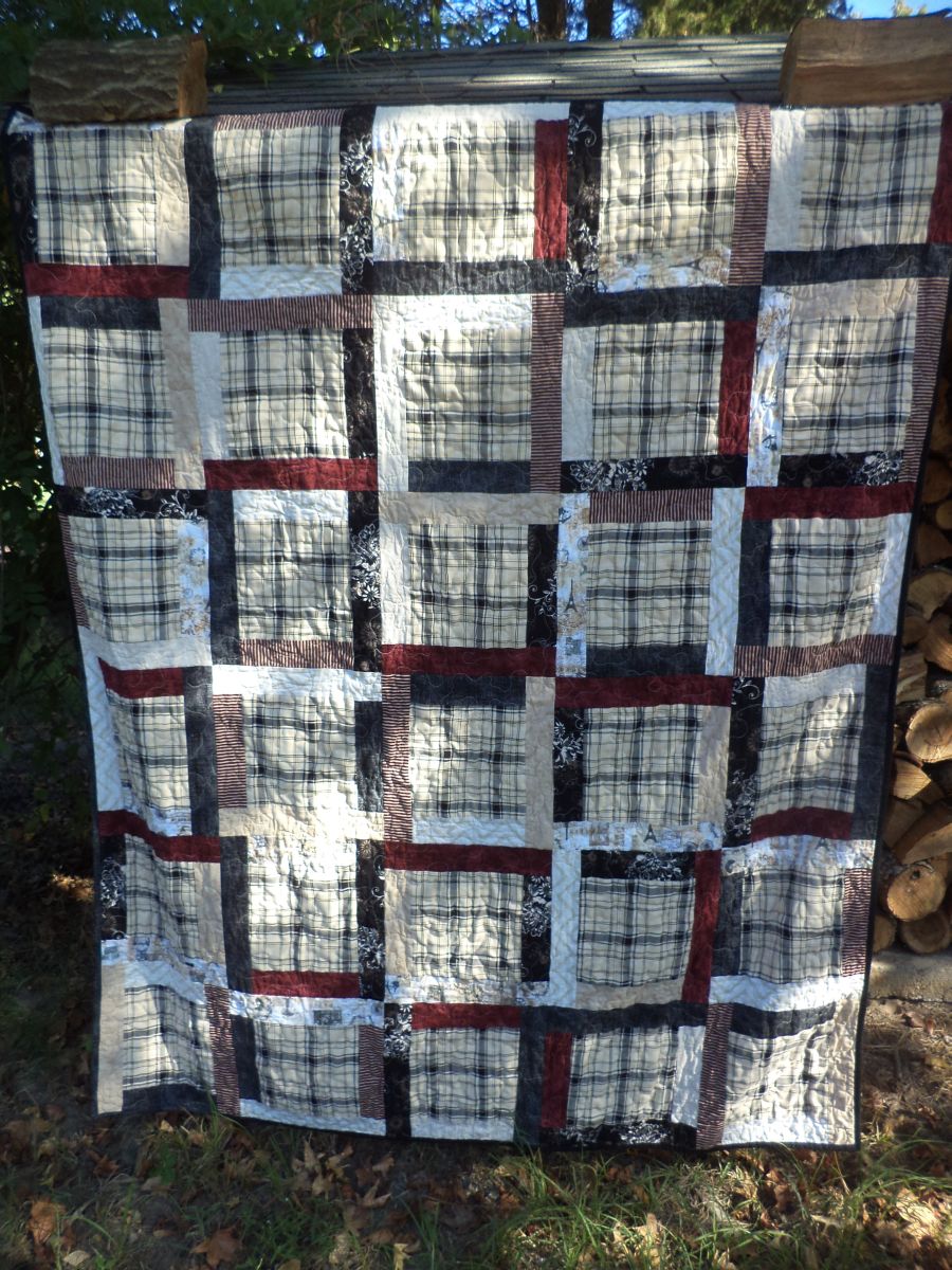 Kat & Cat Quilts A Manly Plaid Quilt