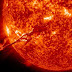 Macro explosion 900,000 km on the solar surface