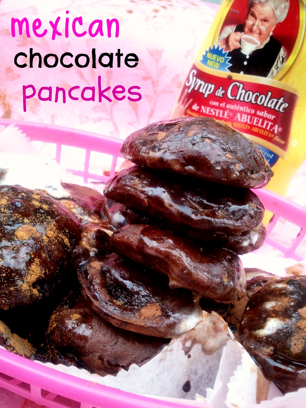 chica chocolatina Mexican Chocolate Pancakes