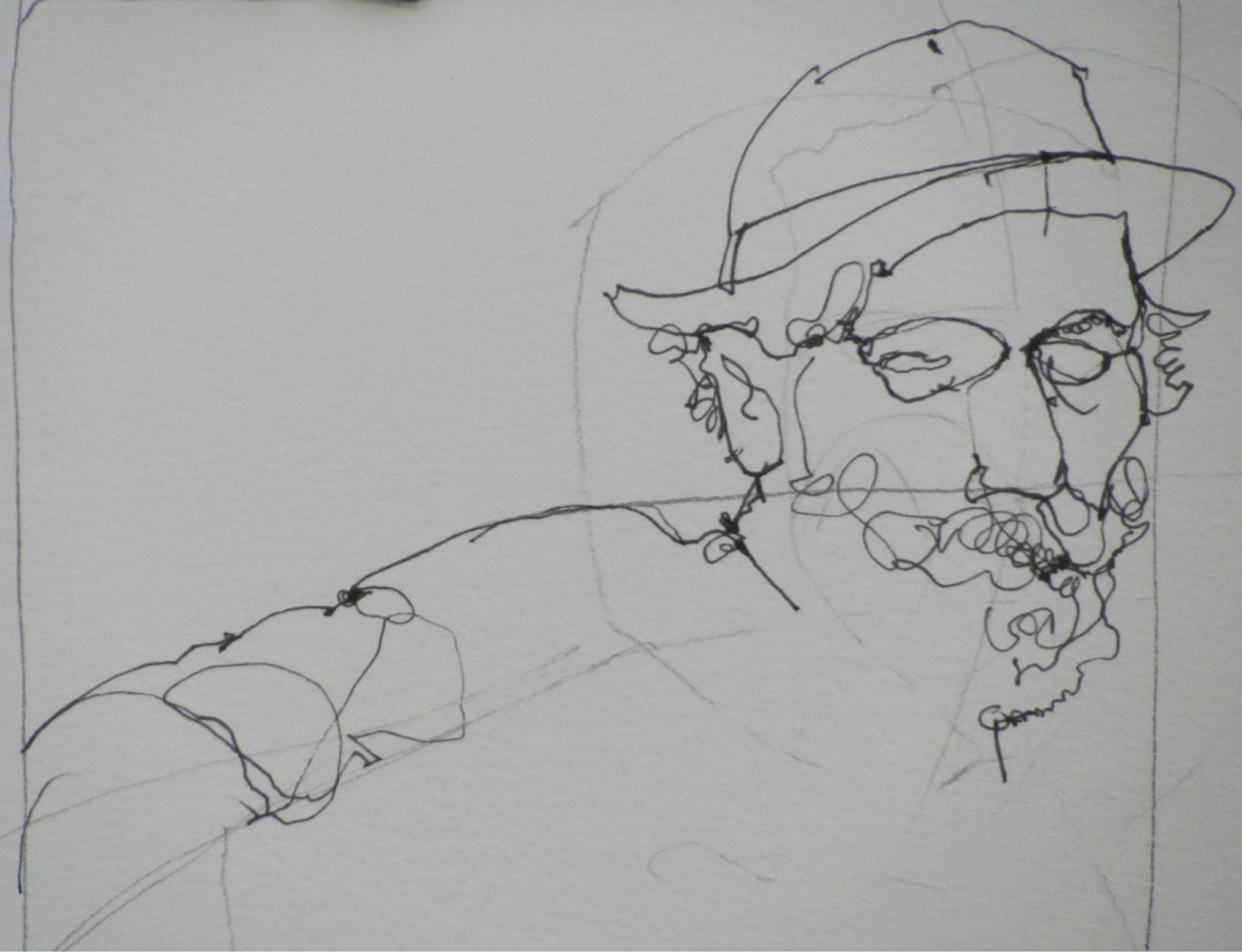 Modified Contour Line Drawing : The watercolour log charles reid at stow may