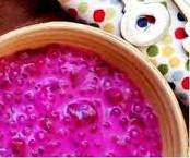 Resep Kudapan Bubur Mutiara Buah Naga Resep Kudapan Bubur Mutiara Buah Naga