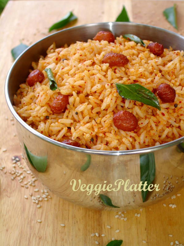 Veggie Platter Ellu Sadam / Sesame Seeds Rice