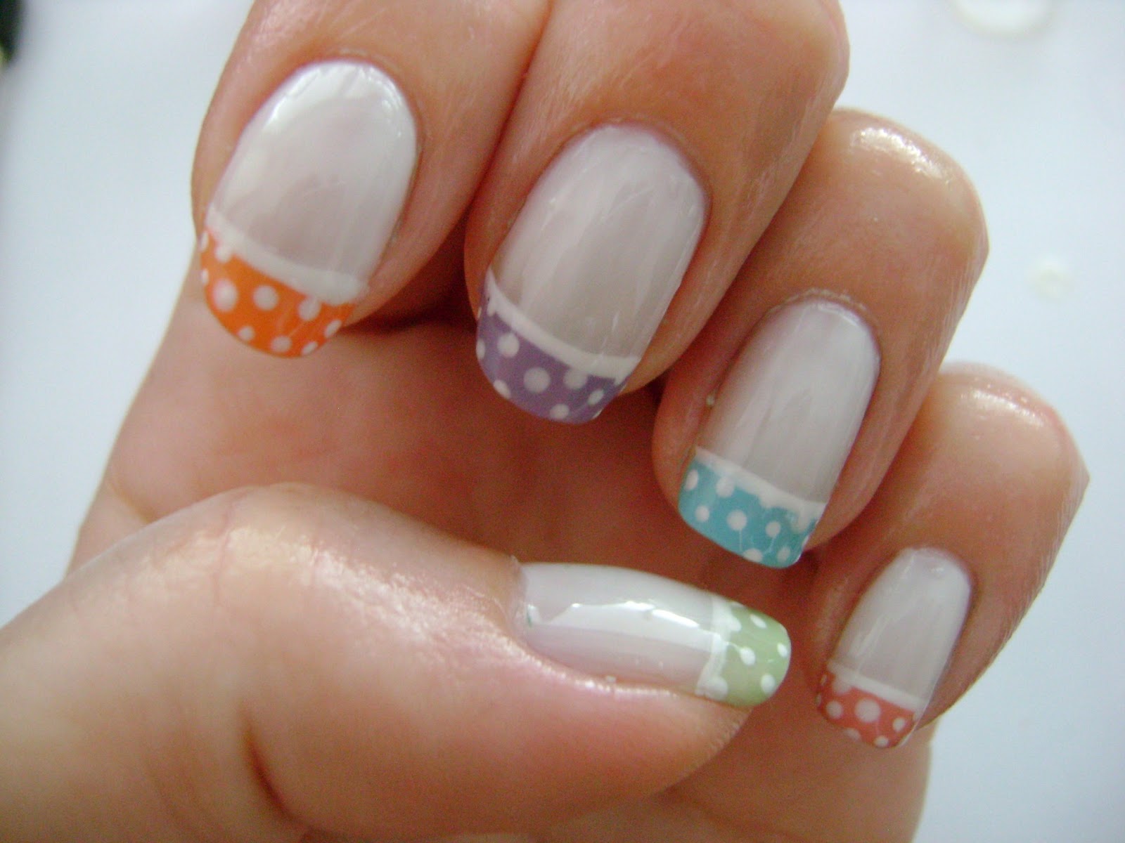 Pastel french manicure Adjusting Beauty