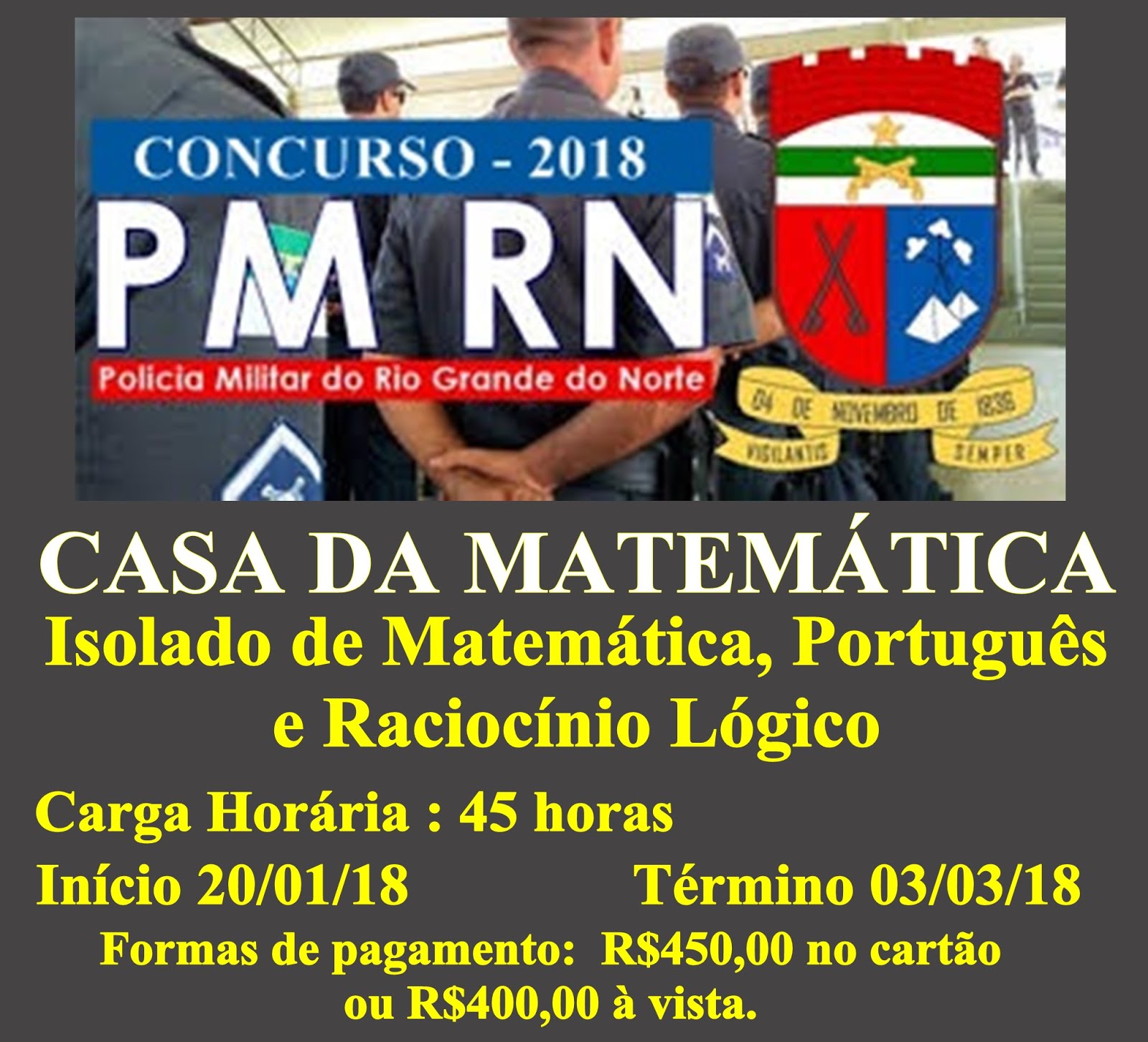 PREPARATÓRIO POLÍCIA MILITAR DO RN - 2018
