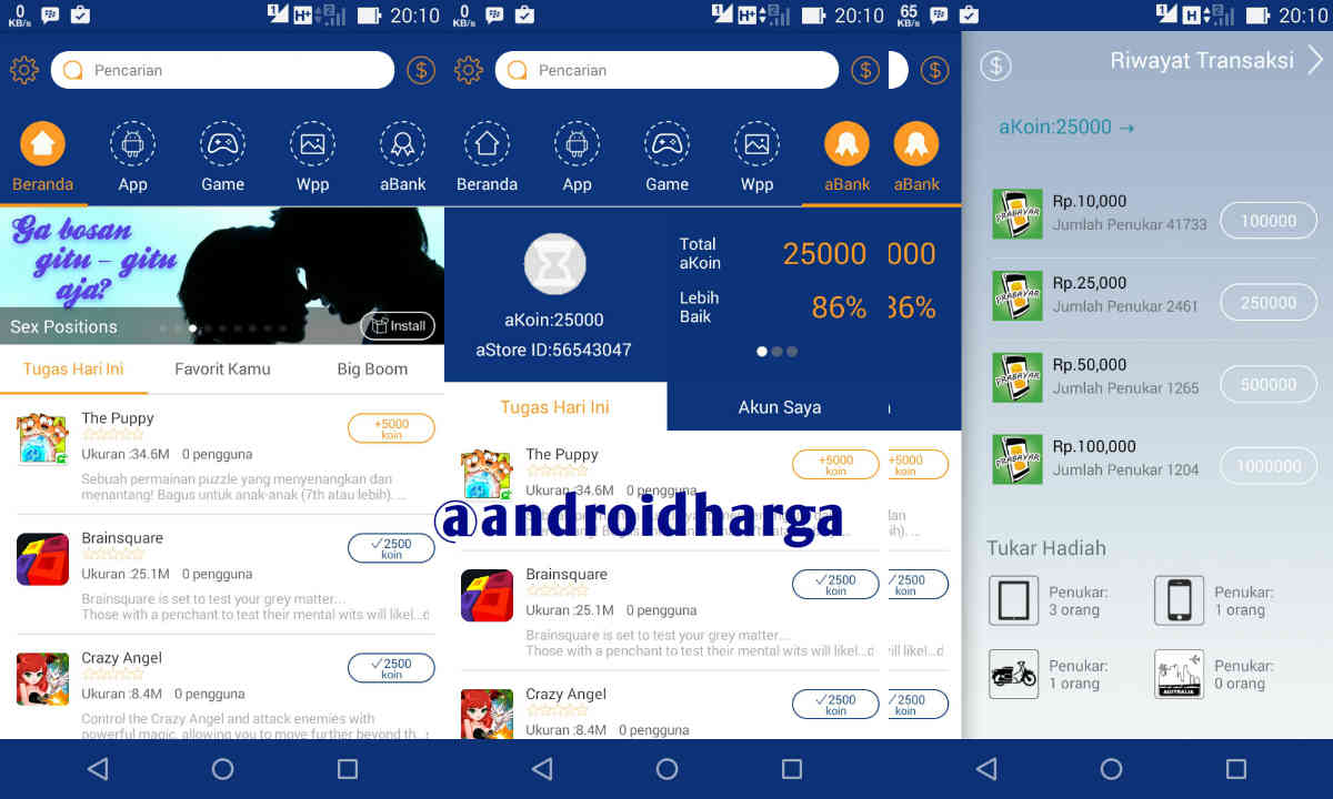 aStore Aplikasi Android Pulsa Gratis aStore Pulsa