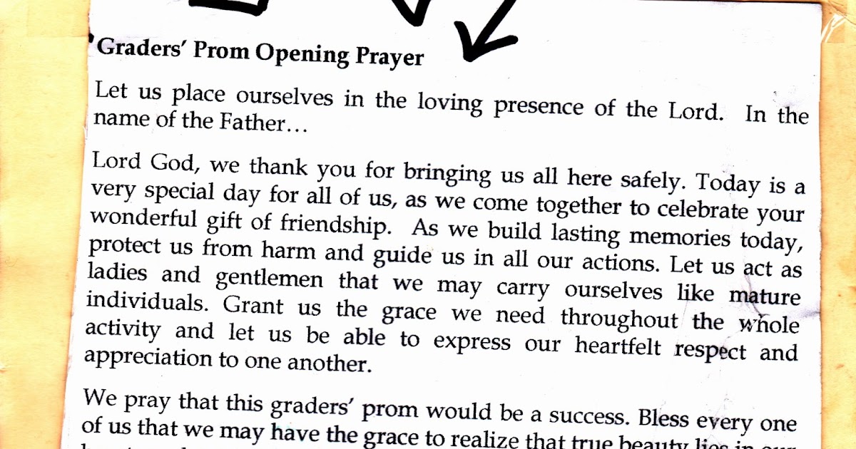 Brev It On Graders' Prom Opening Prayer by Brev Isah Barlis