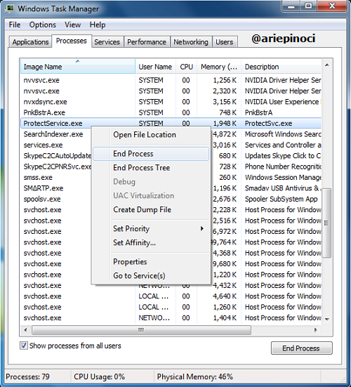SupHPNot.exe atau HPNotify.exe Windows Task Manager