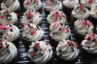 Mini peppermint mocha cupcakes
