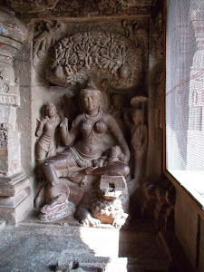 Jain temple cave in Ellora.