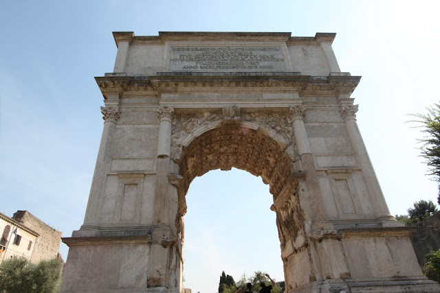 Arch of Titus on the other side at Roman Forum in Rome, Italy Arch of Titus on the other side at Roman Forum in Rome, Italy