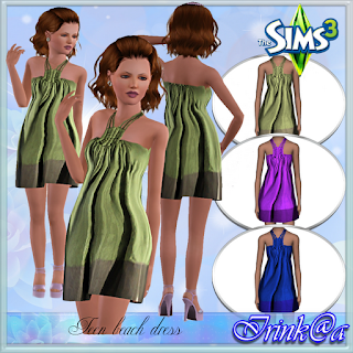 одежда - The Sims 3: Одежда для подростков девушек. - Страница 2 Teen+beach+dress+by+Irink@a