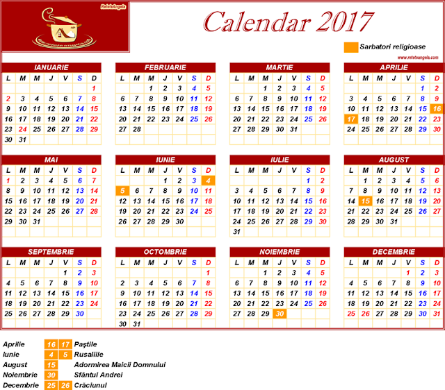Календарь молдова 2017