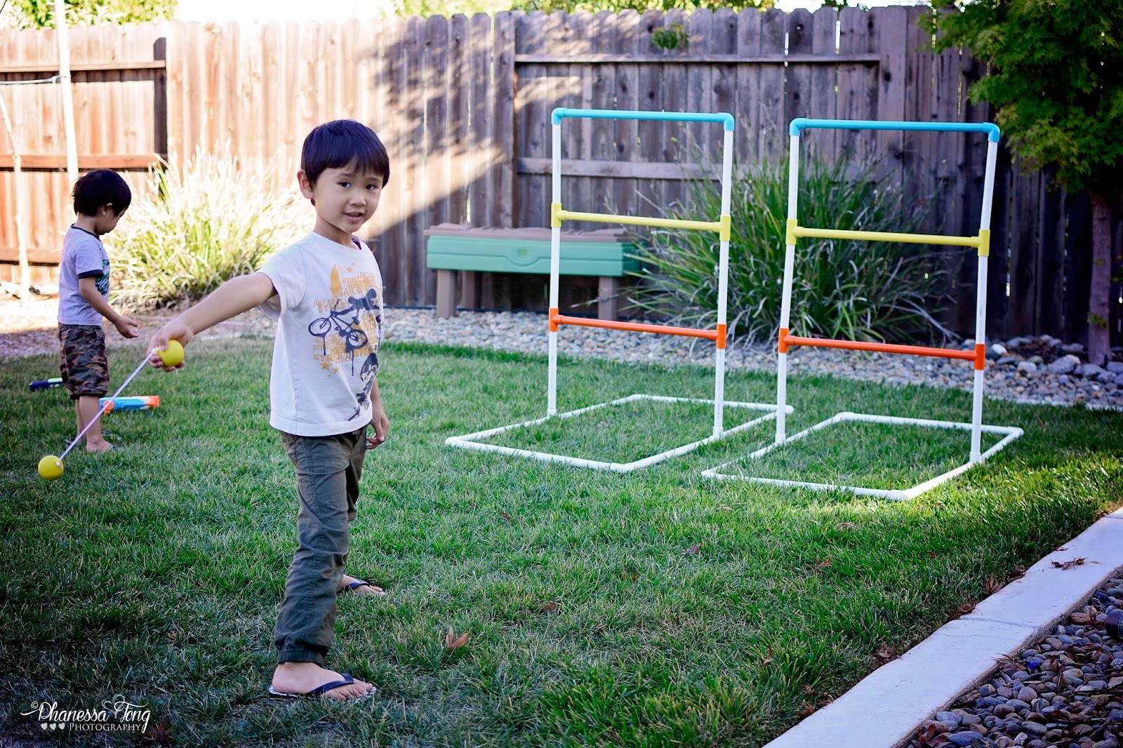 Phanessa's Crafts DIY Ladder Ball Stand