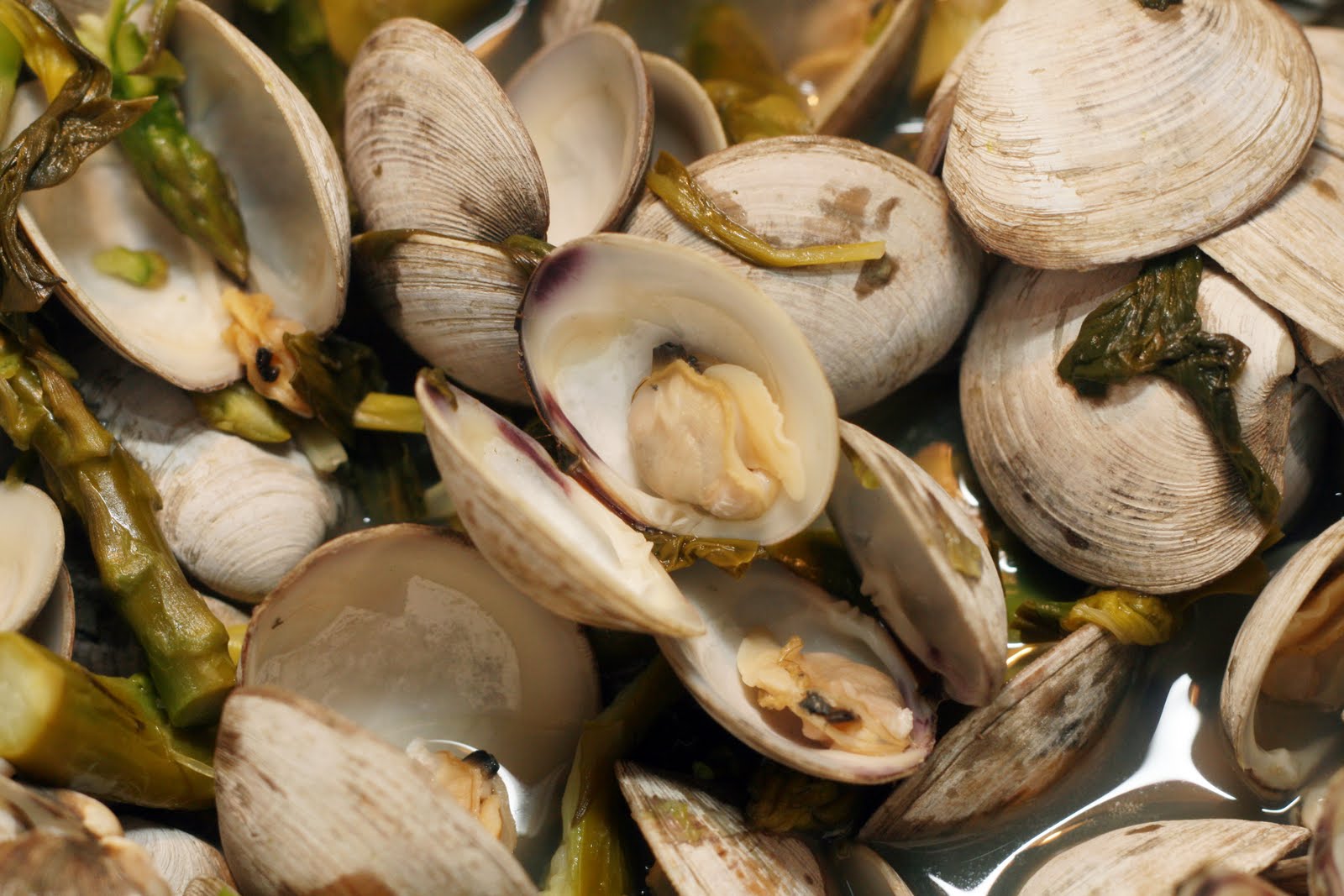 Recipes by Rachel Rappaport Little Neck Clams with Ramps & Asparagus